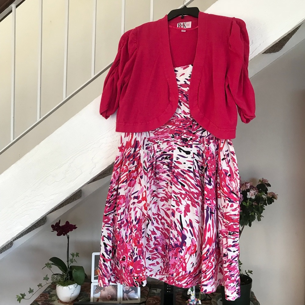 Pink summer dress.